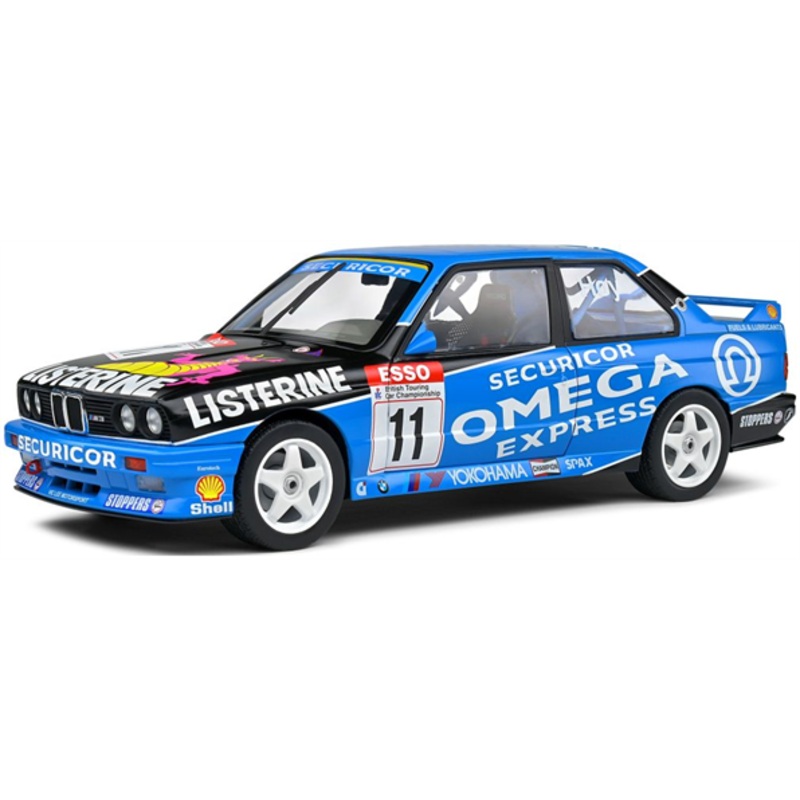 Solido BMW E30 M3 Blue BTCC 1991 1/18 Scale Model