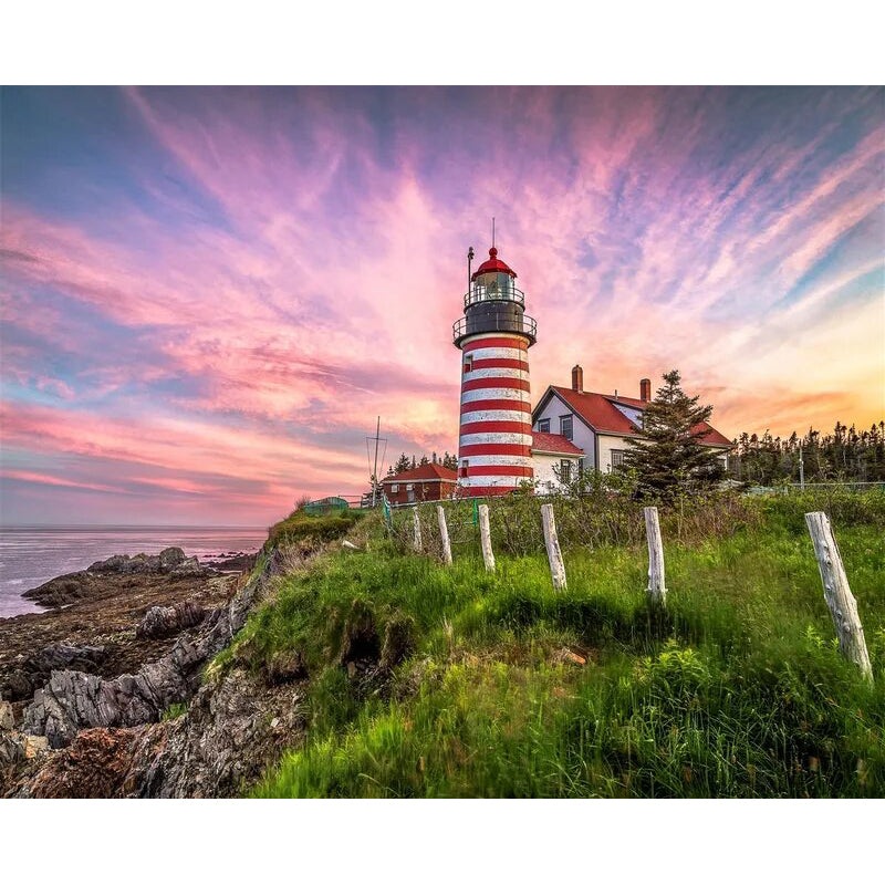 West Quoddy Head Lighthouse Puzzle 1000-piece 33-10828