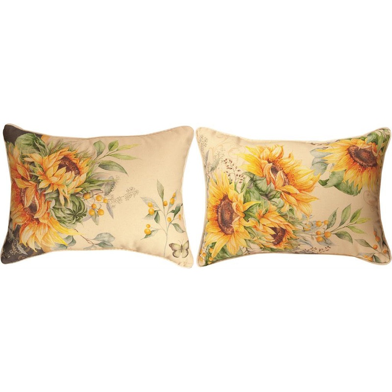 18 X 12 Inch Decorative Pillow SH Sunflower Fields