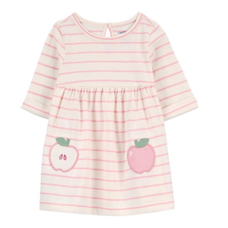 Baby Girls’ Striped Apple Dress 1R545610-984 12M