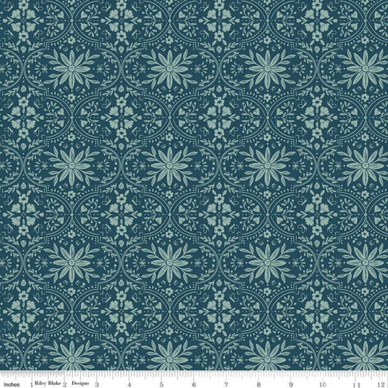 Buds and Butterflies Collection Enchanting Garden Cotton Fabric C15352 Emerald