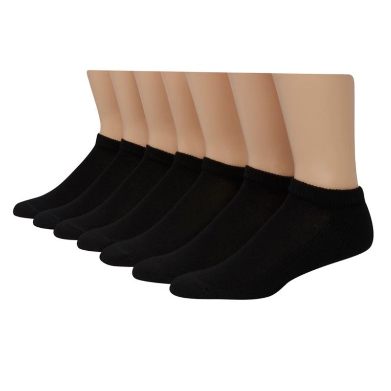 12-Pack Double Tough Men’s No Show Socks 190V12 Black