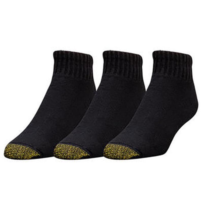 3-Pack Men’s Ultratec Quarter Socks 2186P Black