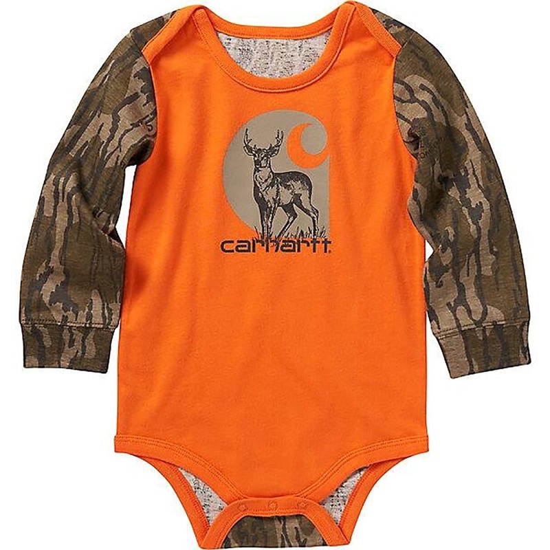 Boys’ Long-Sleeve Camo Deer Bodysuit CA6320 3 Months