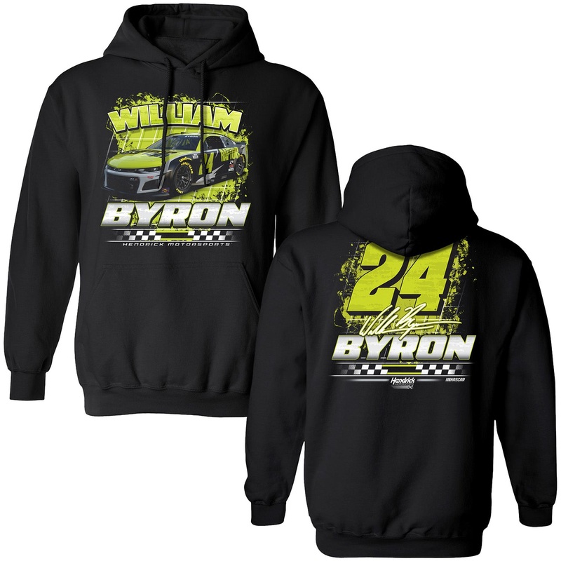 William Byron 2025 Raptor 2-Spot Hoodie Outerwear Sweatshirt Black L