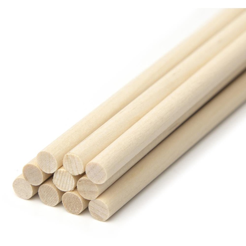 Wooden Dowel Rods 12-inch Long 10 count/6mm