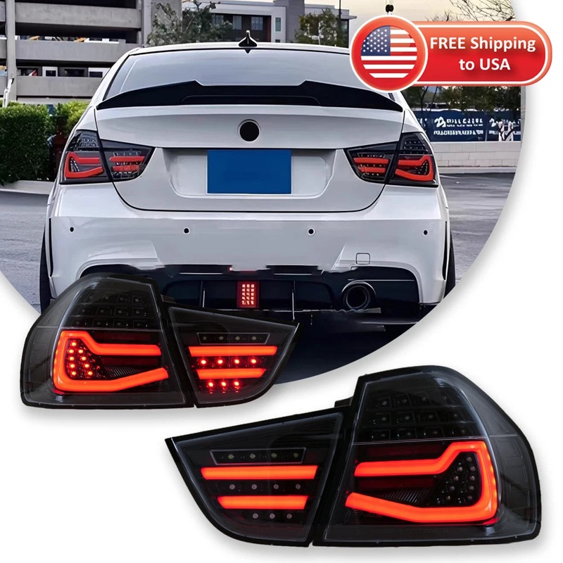 TYPY Car Lights  For BMW 3 Series E90 Taillights 2009-2012 LED Projetor Tail Lamp Daytime Running Light Automotive Accessories Smoke 4 pcs United States
