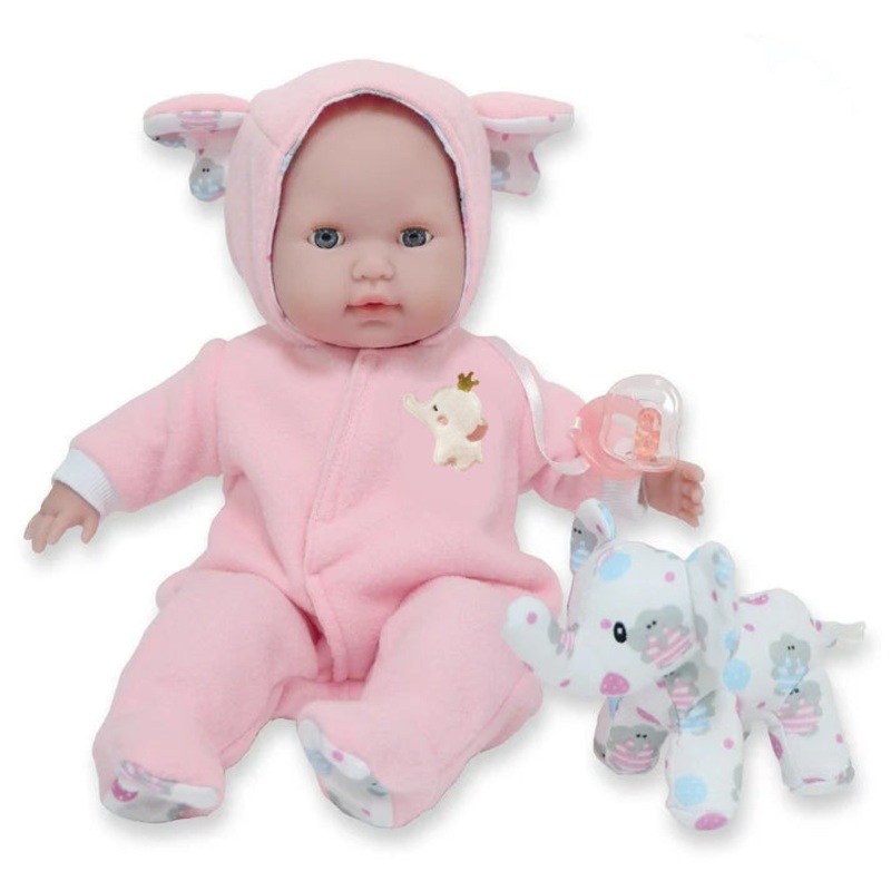 Berenguer Boutique Soft Body Doll with Toy Elephant 15-inch 30029