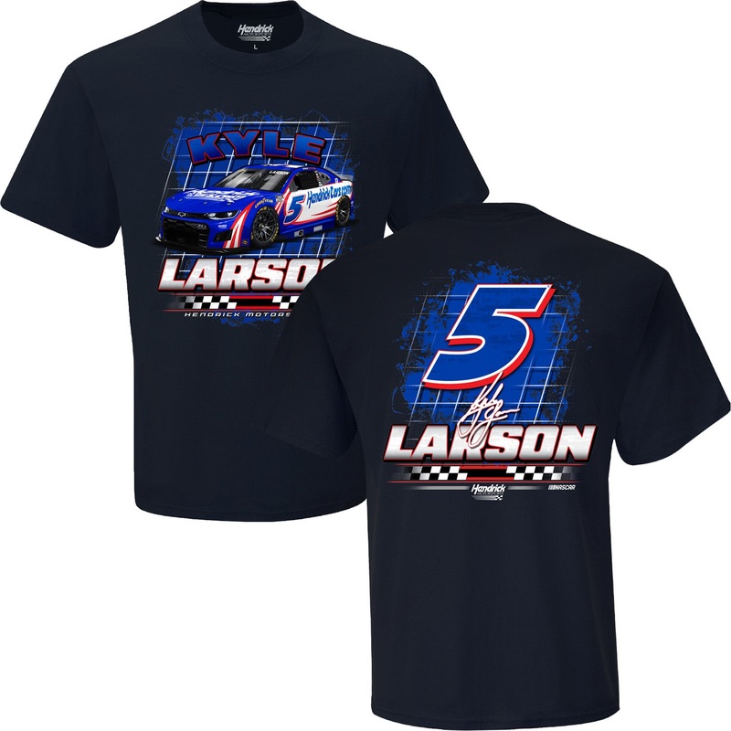 Kyle Larson 2025 HendrickCars 2-Spot T-Shirt Blue M
