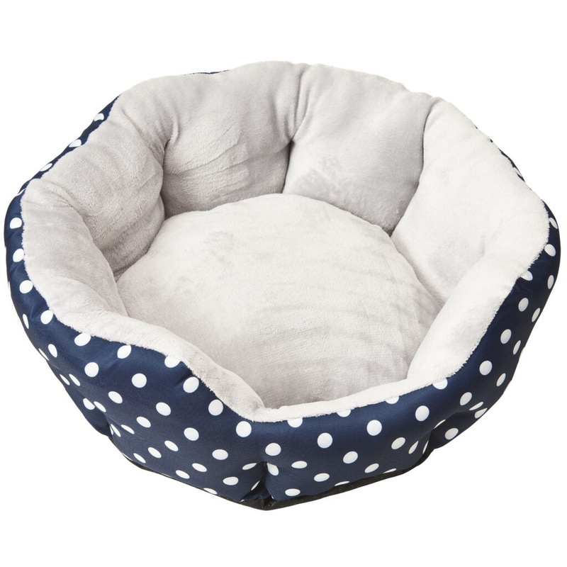 Polka Dot Dog Bed 3312 Navy
