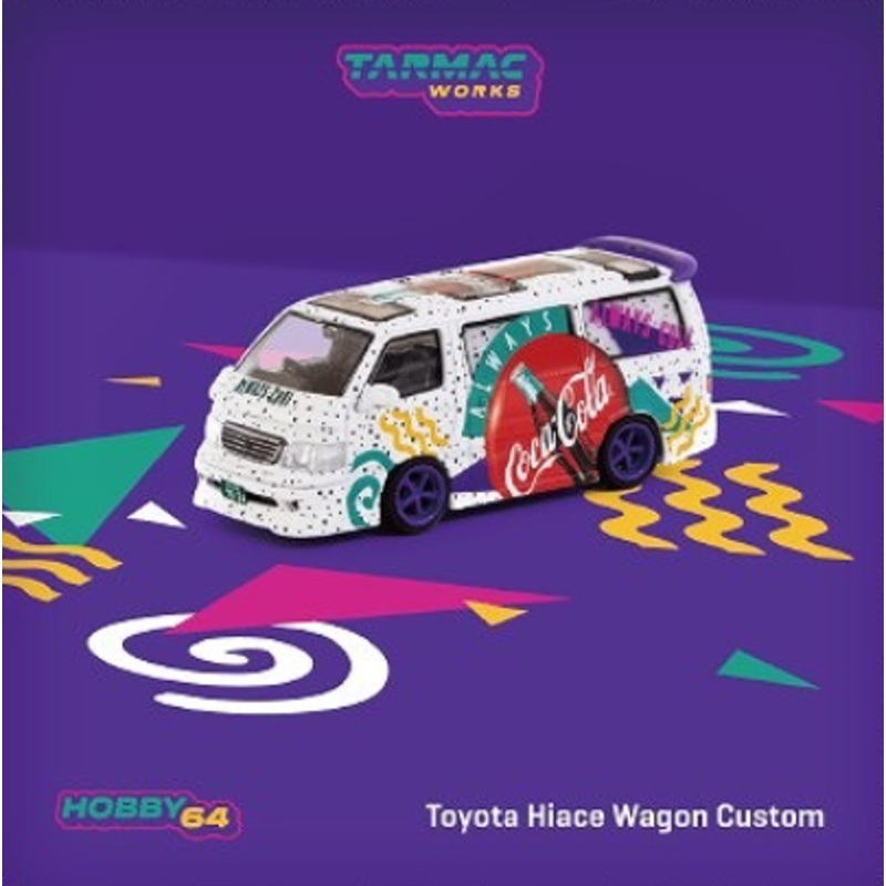 Tarmac Works 1:64 Toyota Hiace Custom Delivery Van – Coca Cola