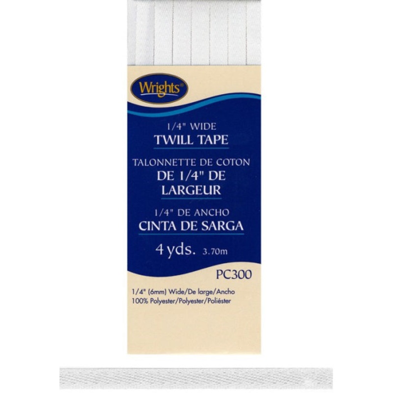 1/4-Inch Wide Twill Tape 117300 0030 – White
