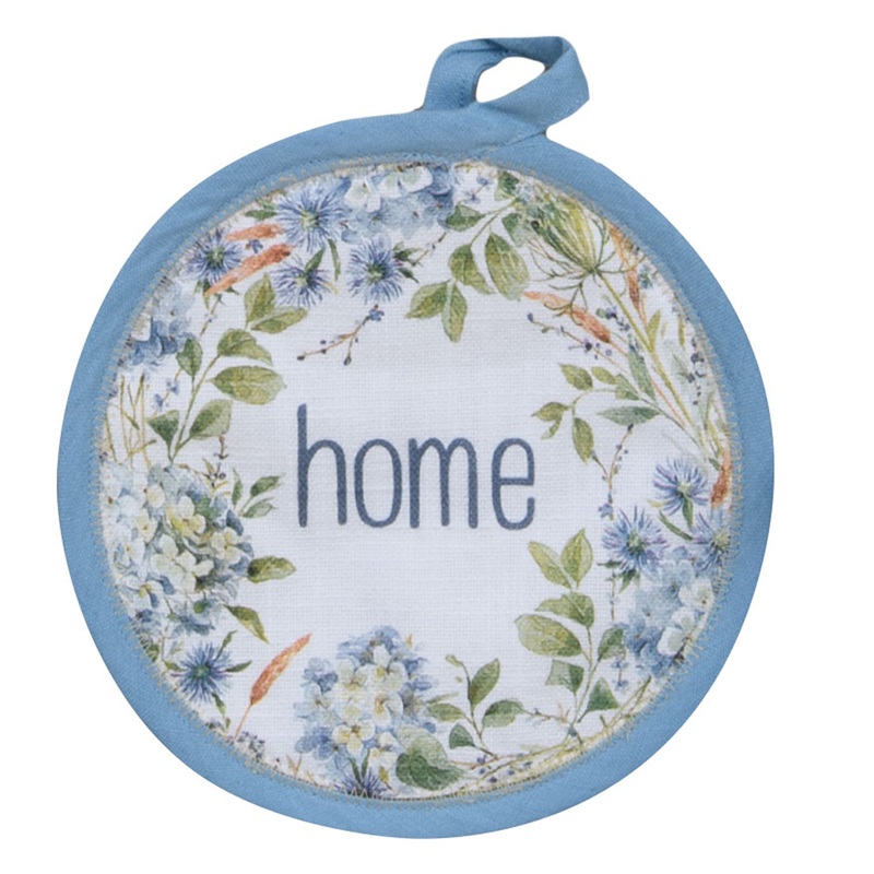 Bohemian Blue Home Floral Potholder R6972