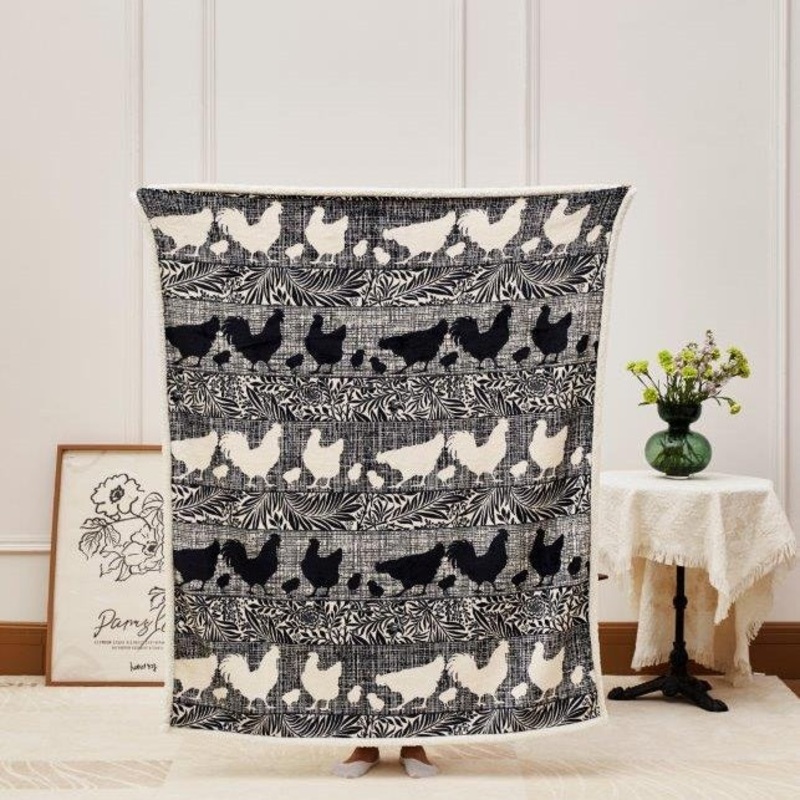 Cottage Chickens Sherpa Throw DTR24150