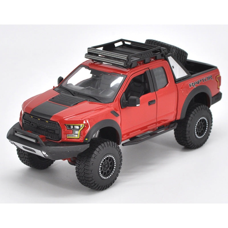 Original 1:24 Maisto Off-roading Pickup Model Car Ford F150 SVT Raptor Truck Metal classic toy models for gift, collection