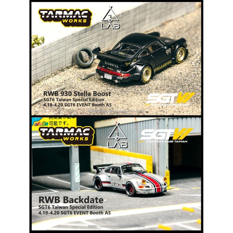 Tarmac Works 1:64 Stance Garage 2025 Taiwan Exclusive Porsche RWB 930 Stella Boost & RWB Backdate *PAIR*