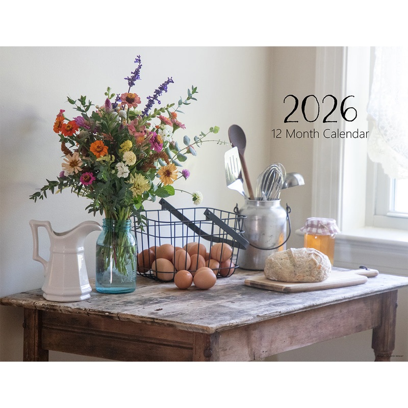 2026 12-Month Floral Wall Calendar