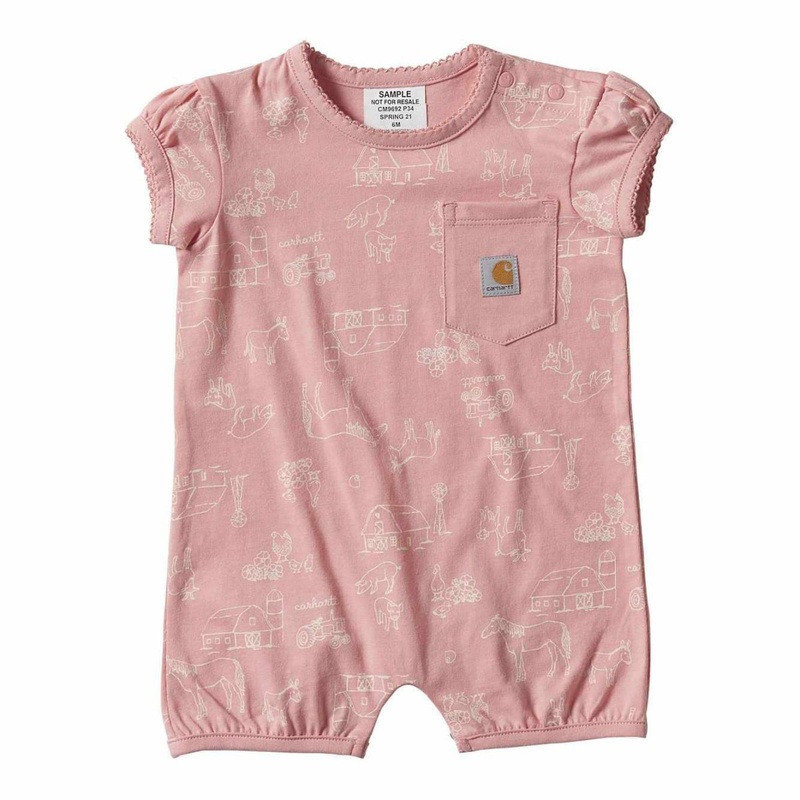 Baby Girl Scribble Farm Romper CM9692 3MO