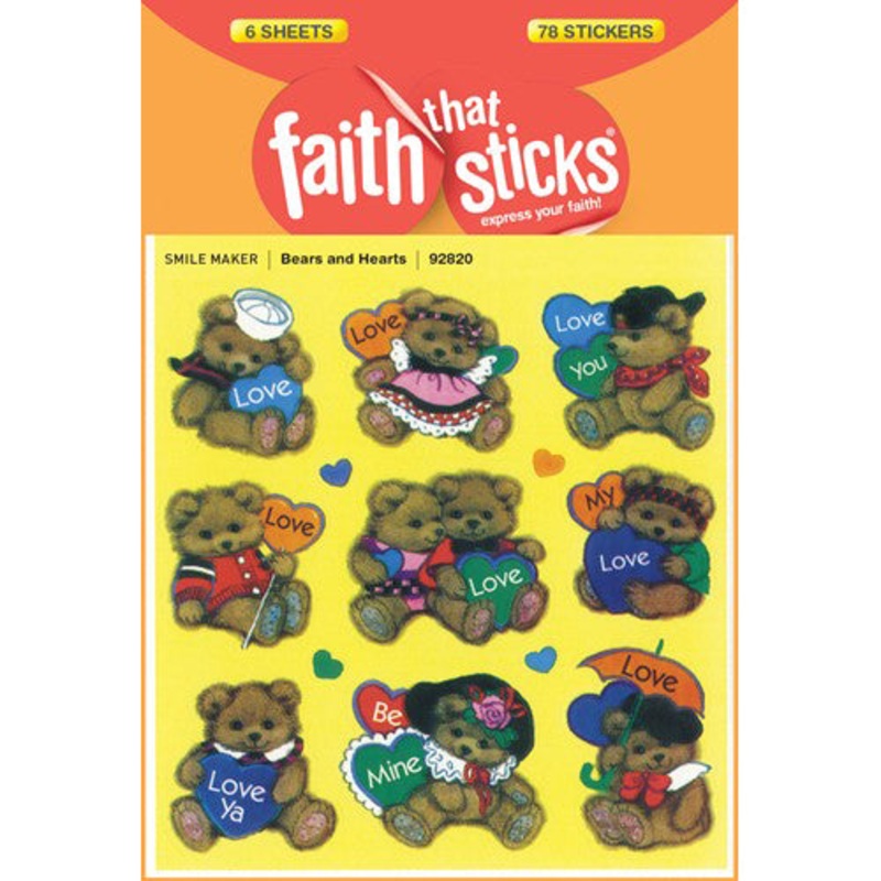 Bears and Hearts Stickers 92820