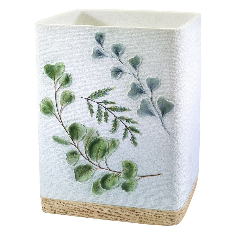 Ombre Leaves Waste Basket 13933F