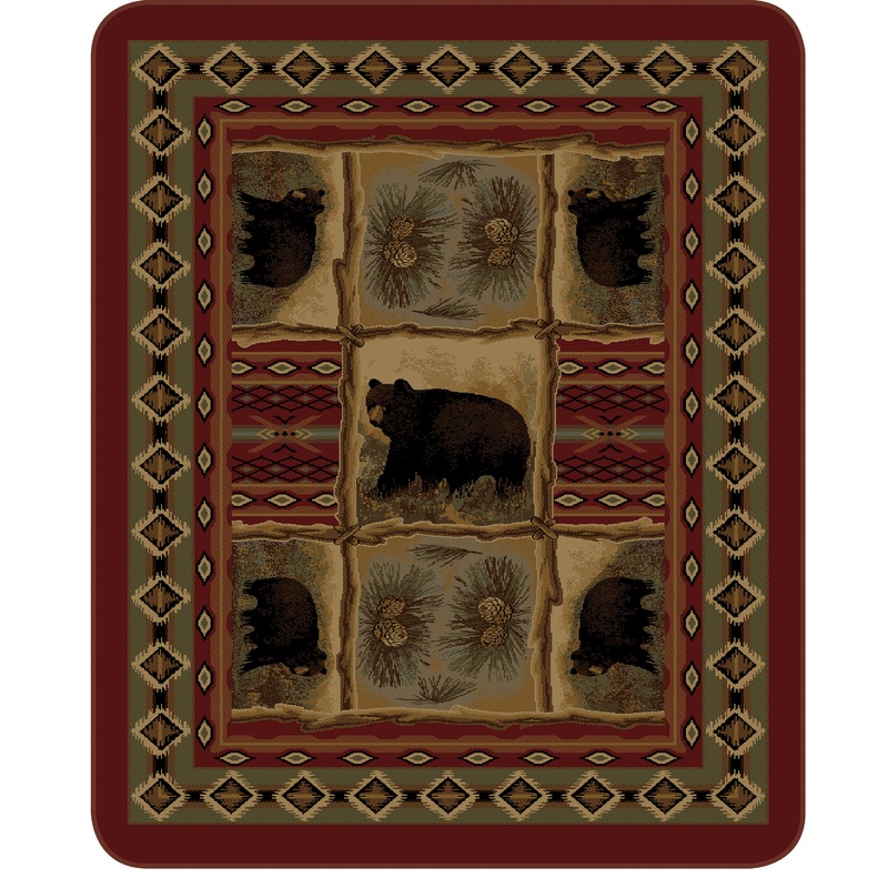 Rustic Bear Patchwork Blanket DB 5351-2