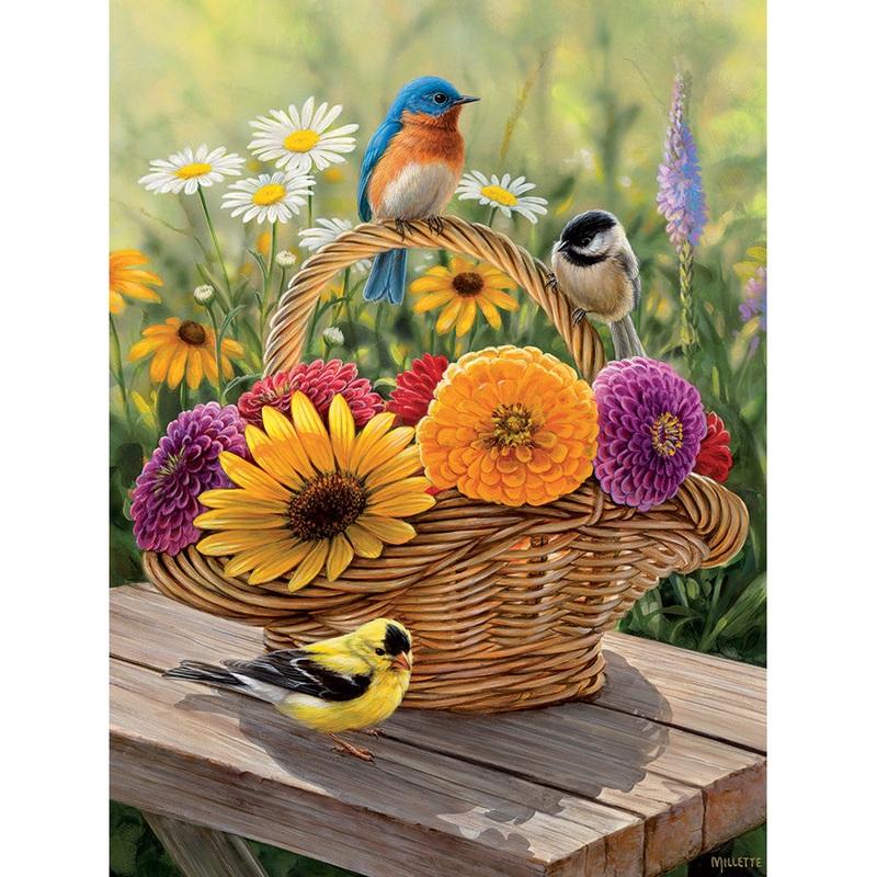 Bluebird and Bouquet Tray Puzzle 58886 35-pieces