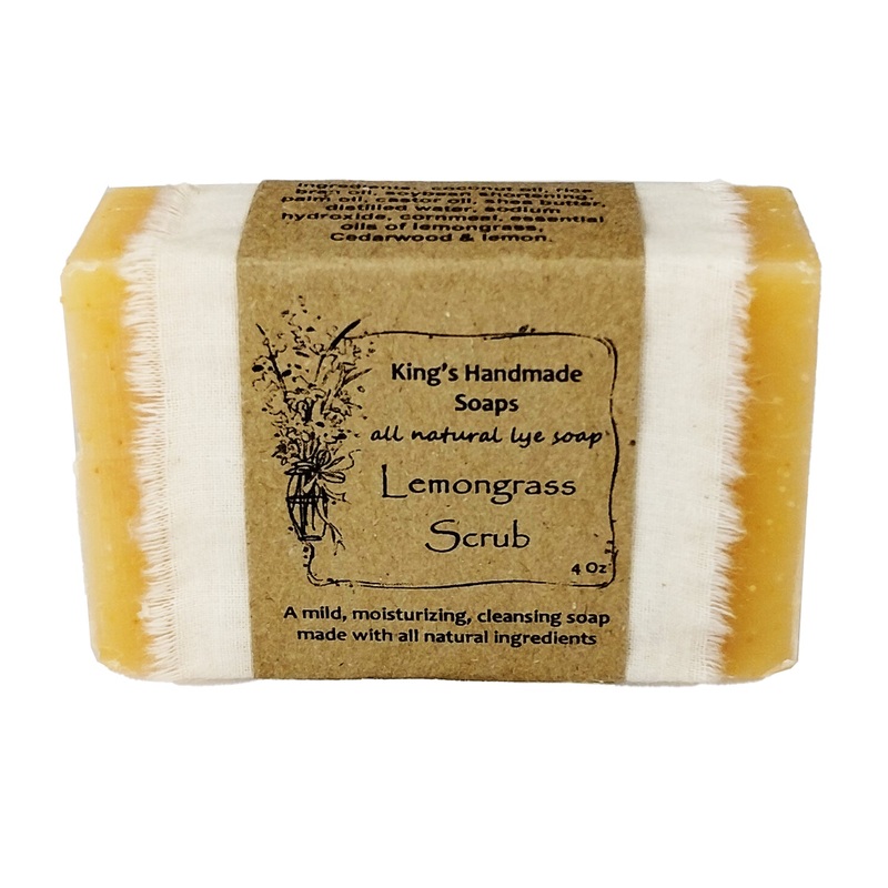 Lemongrass Scrub All-Natural Soap 4 oz.