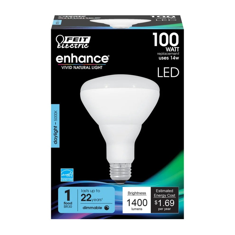 100W Enhance BR30 LED Light Bulb BR30DM14009 5000K Daylight