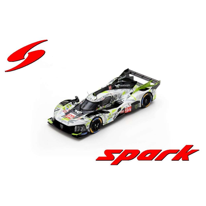 Spark Model Peugeot 9X8 No.94 PEUGEOT TOTALENERGIES – Le Mans 24H 2024 1/18 Scale Model