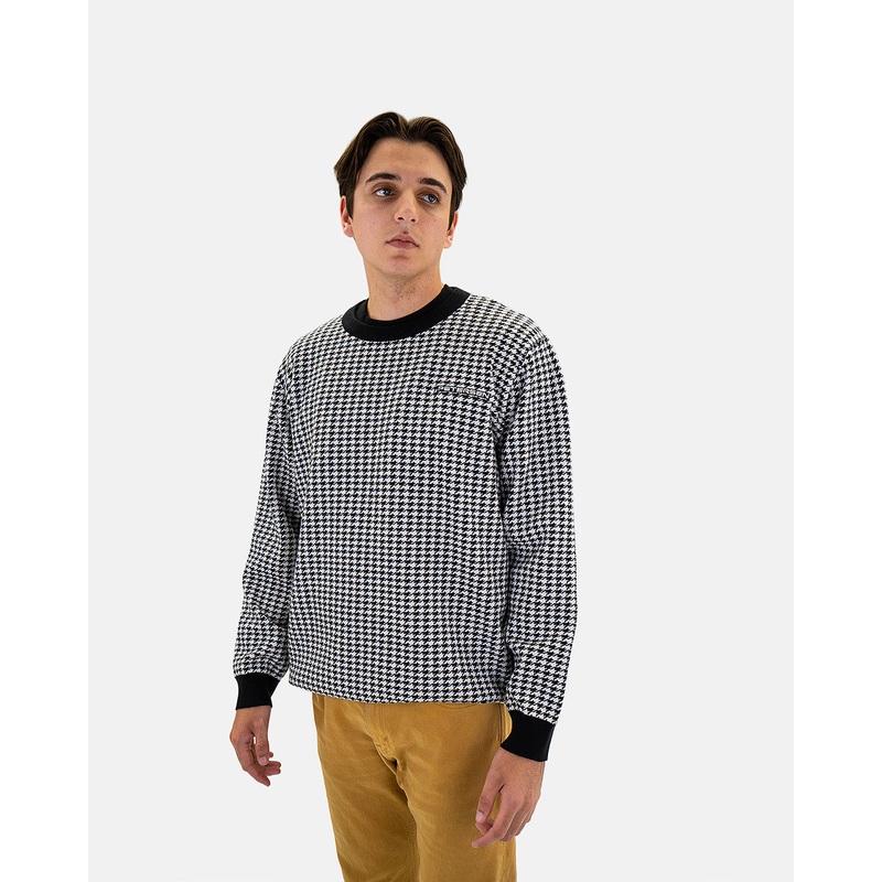 Petersen Sweater – Black & White Houndstooth S