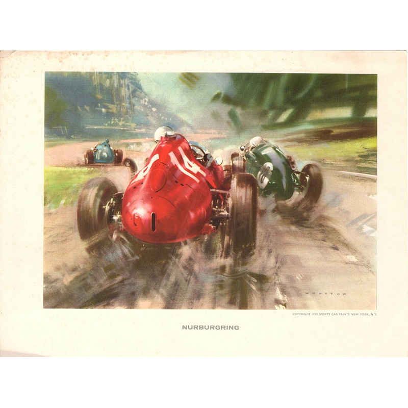 Ferrari at Nurburgring 1959 Print by SCP NY