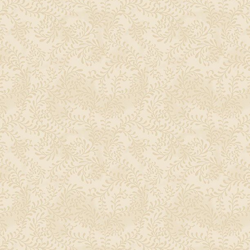 Tartan Holiday Collection Scroll Cotton Fabric 27650 Cream