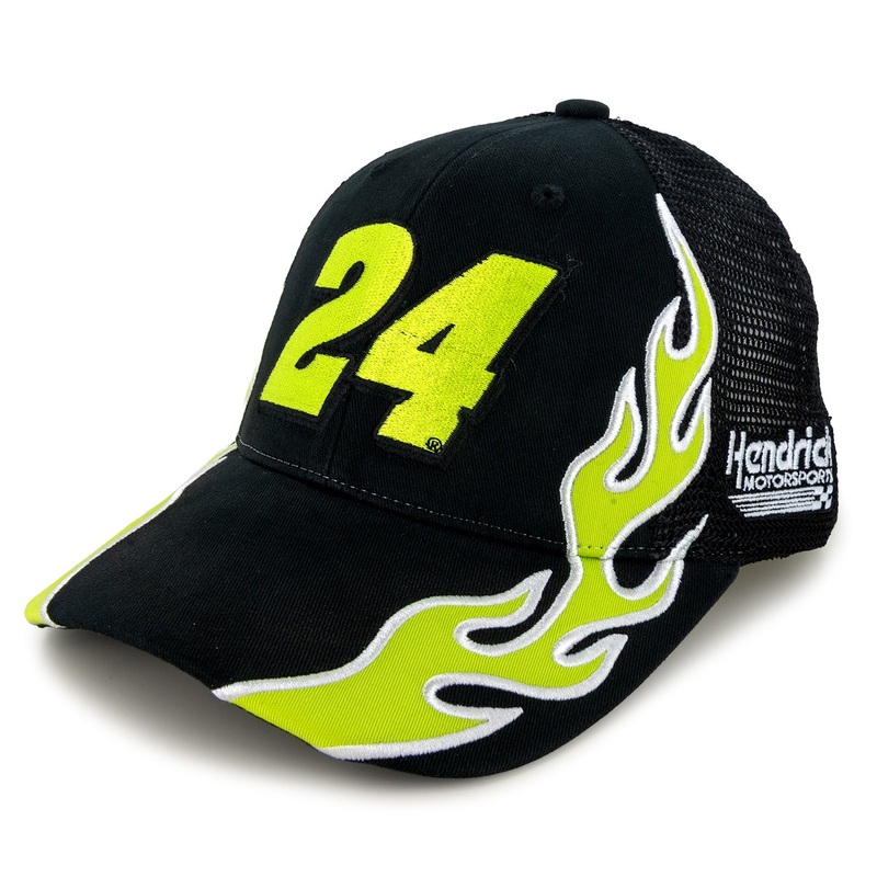 William Byron 2025 Flame #24 Mesh Hat Black Adult