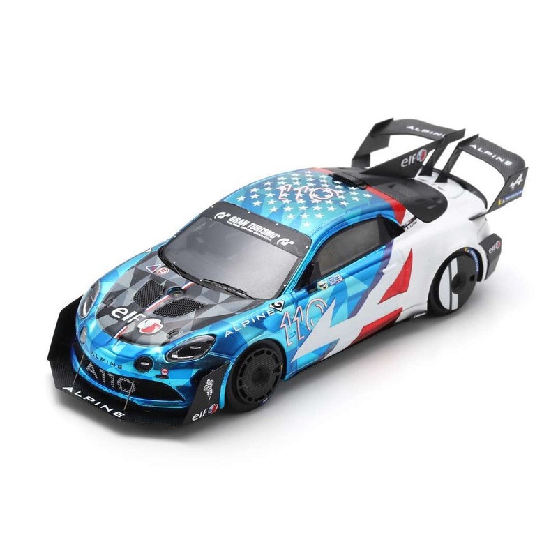 Spark Models Alpine A110 GT4 Evo No.110 3rd Pikes Peak 2023 – Raphael Astier 1/43 Scale Model