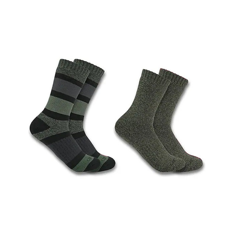 Women’s 2-Pack Heavyweight Crew Socks SC3152-WASST Olive