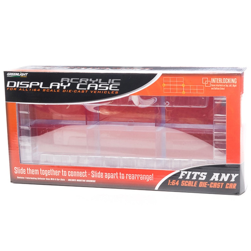 1/64 Scale 6-Car Acrylic Diecast Car Display Case