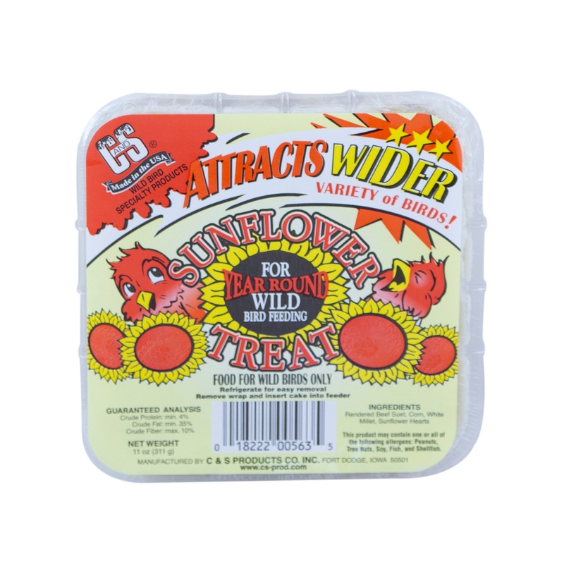 Sunflower Suet Cake for Year Round Feeding 11 oz CS12563