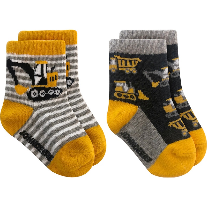 Boys’ 2-Pack Construction Crew Socks JD-1039 6/12 Months