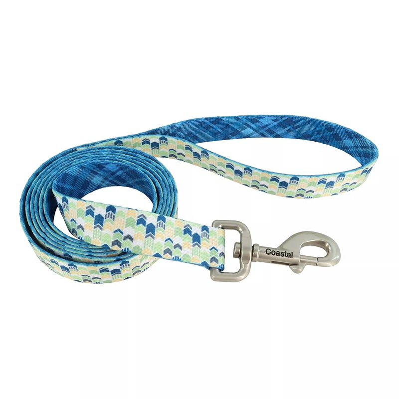 Sublime Dog Leash Green/Yellow/Navy Chevrons