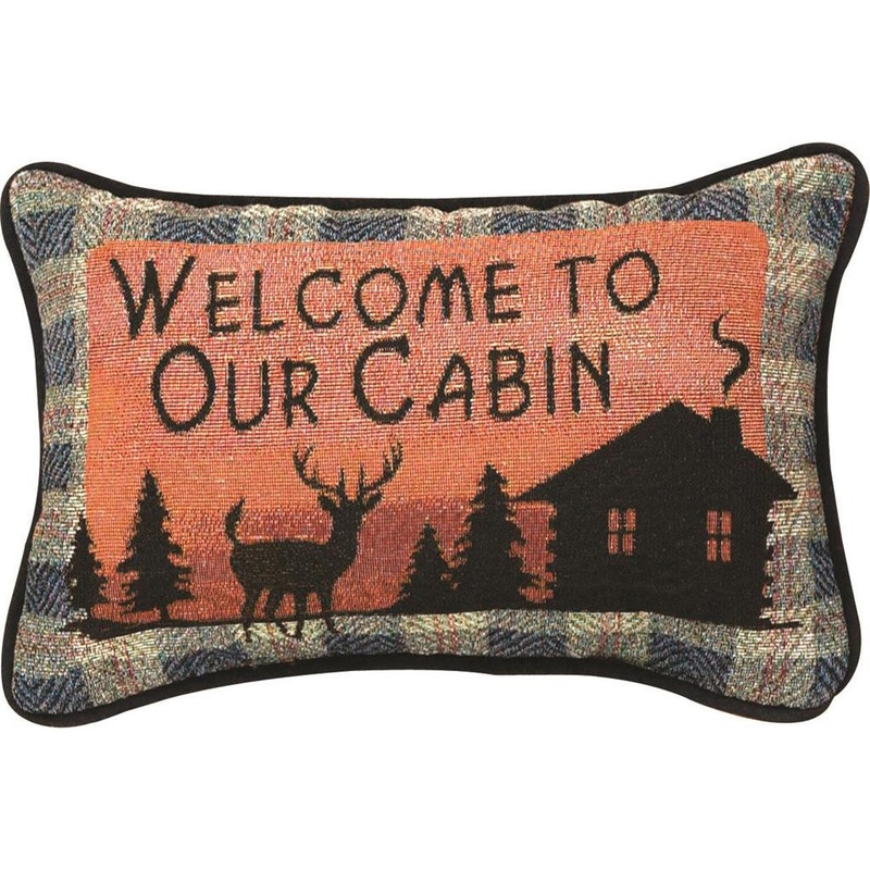 12.5 X 8 Inch Decorative Pillow TW Welcome to Our Cabin