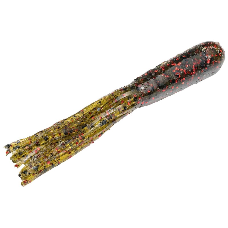 Coffee Tube 3.5 Inches Plastic Bait 8-pack CT3.5 18 – Watermelon Seed with Red Flake