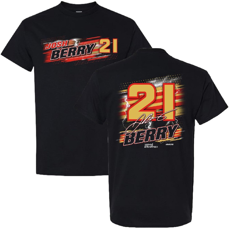 Josh Berry 2025 Name & Number #21 T-Shirt Black L