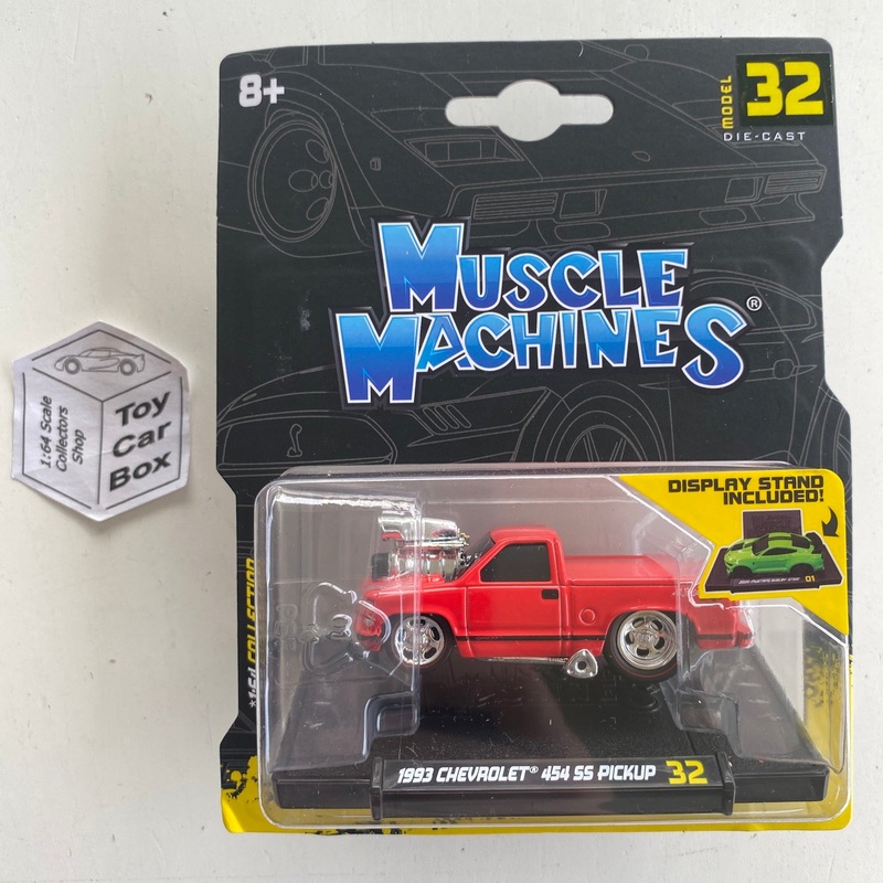 Muscle Machines – 1993 Chevy 454 SS Pickup (Red #32 – Approx 1:64) D40