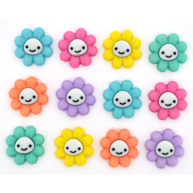 Buttons Happy Little Flowers 10110
