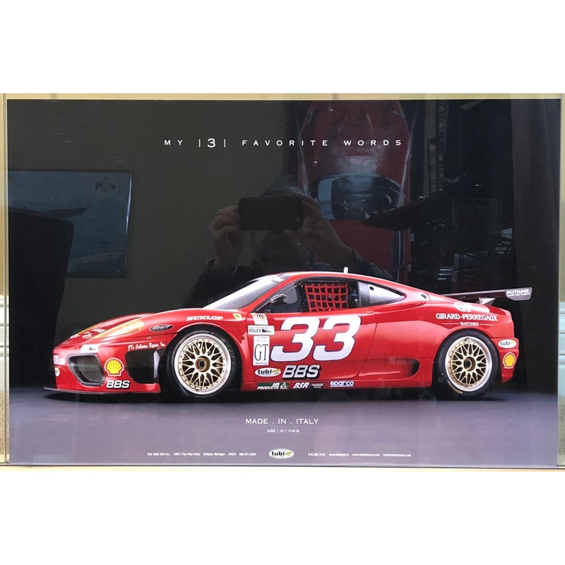 Ferrari 360 Challenge “My 3 Favorite Words: Made in Italy” Poster by Tubi