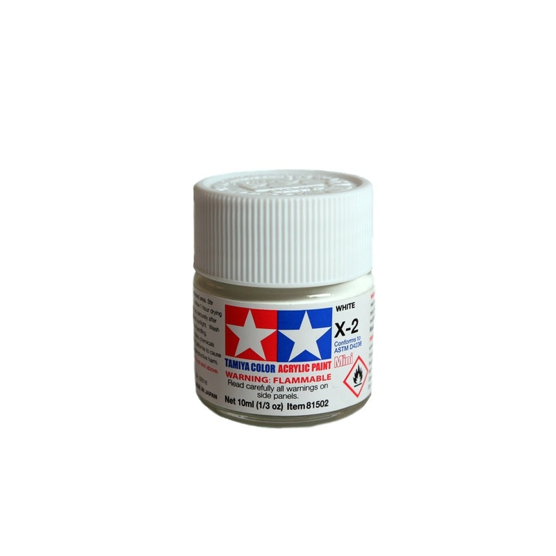Tamiya Acrylic Mini X2, White 10ml Bottle