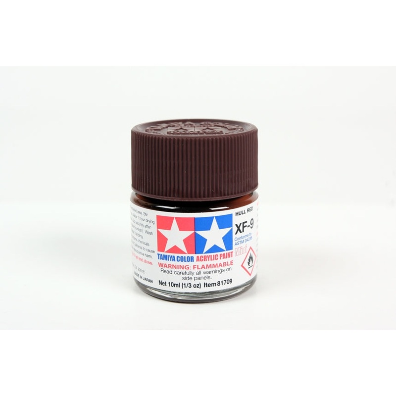 Tamiya Acrylic Mini XF9, Hull Red 10ml Bottle