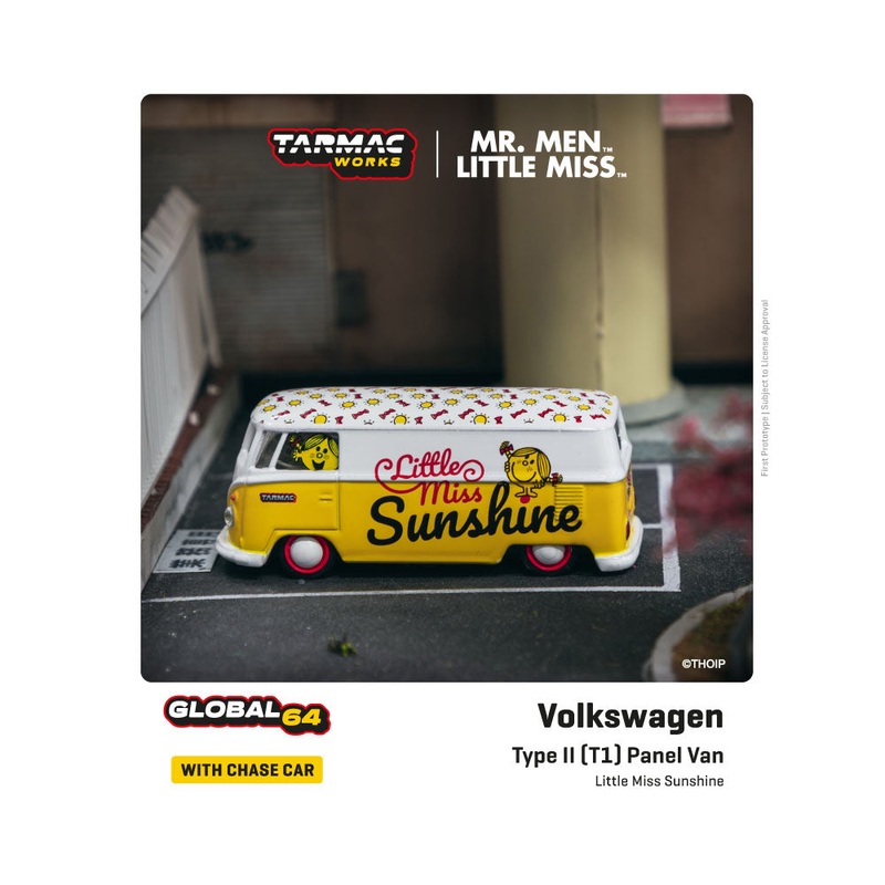 Tarmac Works X Schuco 1:64 Volkswagen VW Type II (T1) Panel Van Mr. Men Little Miss Little Miss Sunshine