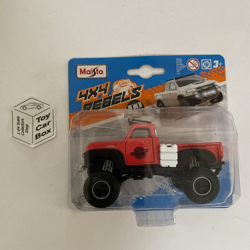 MAISTO – 1953 Chevrolet Pickup (4×4 Rebels 4.5 – Approx 1:43 – Red) F05