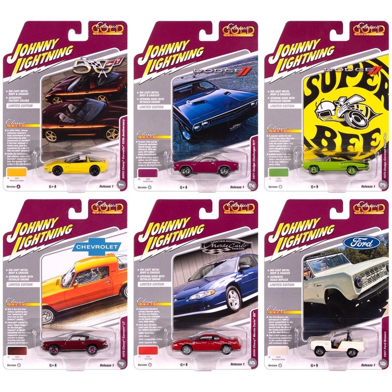 “PRE-ORDER” Johnny Lightning Classic Gold 2025 Release 1 Set A (6-Car Set) 1:64 Diecast (DUE OCTOBER 2025)